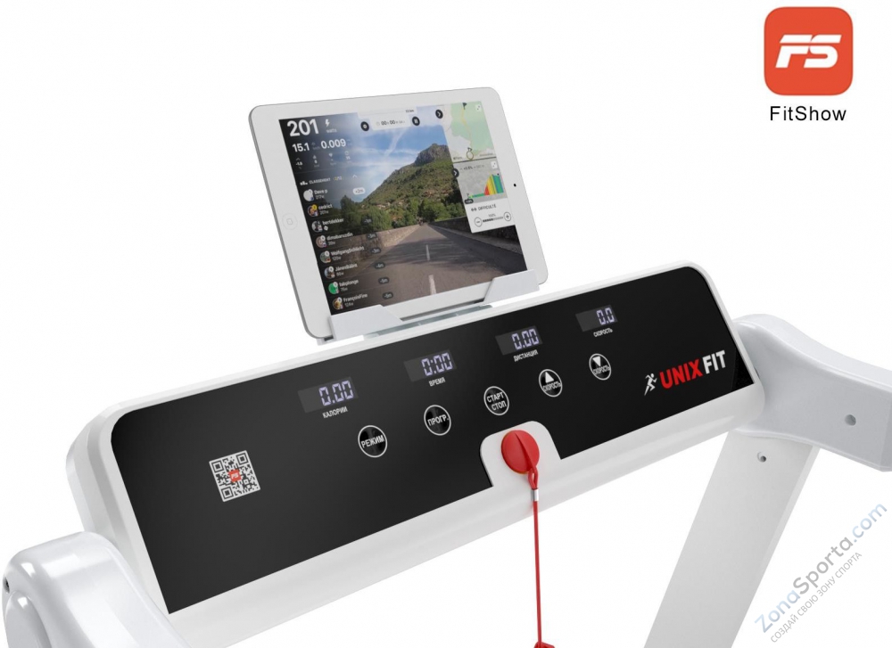 Беговая дорожка Unix Fit Hi-tech F1 Arctic Ice