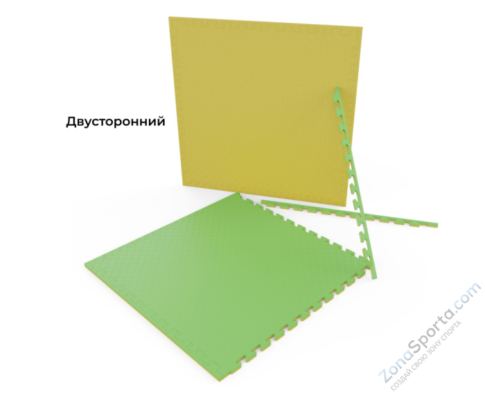Будо-мат EVA DFC 100 x 100 см, 20 мм, цвет желто-зеленый