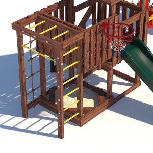 Детская площадка CustWood Junior Color JC15 с деревянной крышей