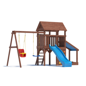 Детская площадка CustWood Scout SC7+ с большой деревянной крышей