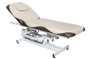 Кушетка массажная стационарная КМ-3007 с электроприводом, 2 мотора