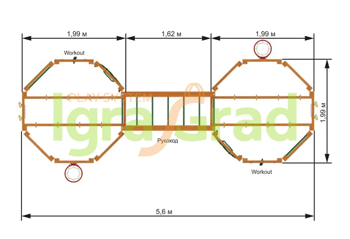 Спортивный комплекс IgraGrad WorkOut Double