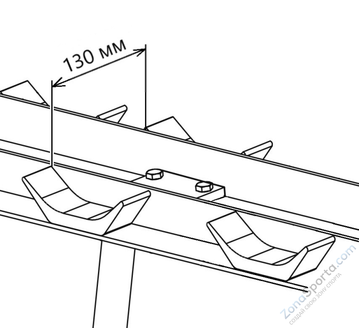Стойка для хранения 10-ти пар гантелей AeroFIT AFDBR10