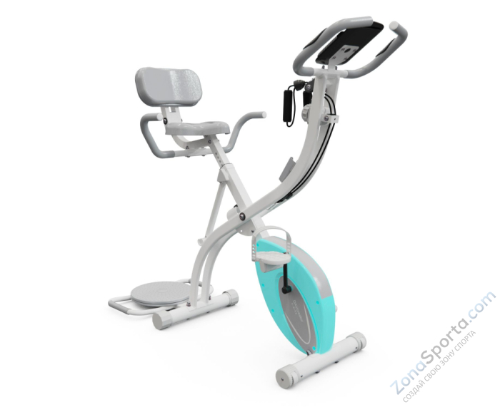 Велотренажер X-Bike DFC DavCreator Max PRO, бело-голубой