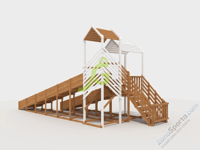 Зимняя горка IgraGrad Snow Fox скат 8 и 5 м мод.1